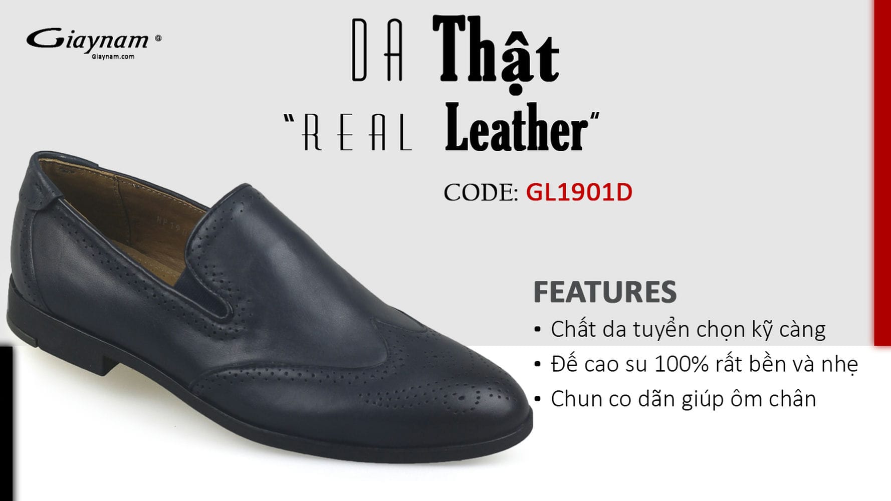 Giày lười nam Loafer kiểu dáng Hàn quốc GL1901D